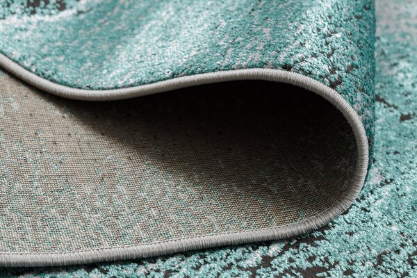 Covor DE LUXE modern 634 Cadru vintage - structural verde / antracit