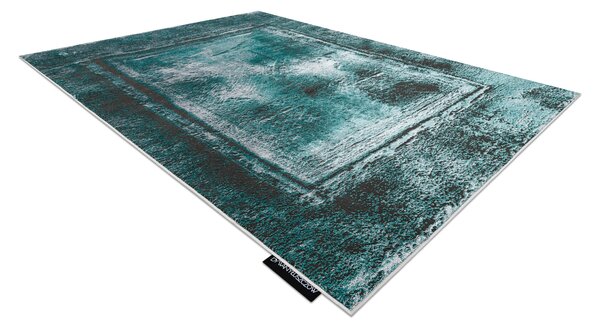 Covor DE LUXE modern 634 Cadru vintage - structural verde / antracit