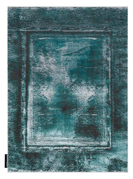 Covor DE LUXE modern 634 Cadru vintage - structural verde / antracit