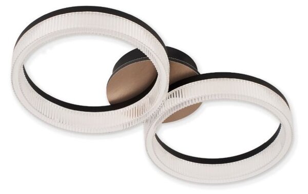 Lustră LED Klausen Sunset PL2 Auriu Transparent 8.5x46.5x23cm 24W CCT 3000K-6500K Plafonieră Modernă Iluminare Interior Eficientă și Elegantă