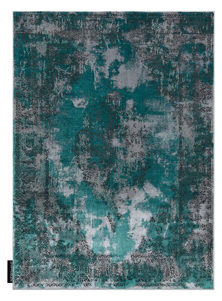 Covor DE LUXE modern 6754 Abstracțiune - structural verde / gri