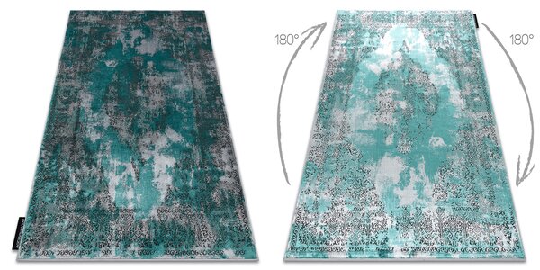 Covor DE LUXE modern 6754 Abstracțiune - structural verde / gri