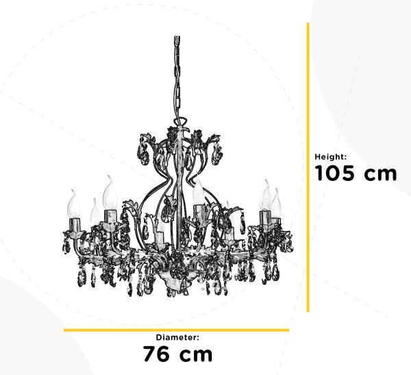 Lustră pe lanț ONLI TERESA 8xE14/6W/230V bronz