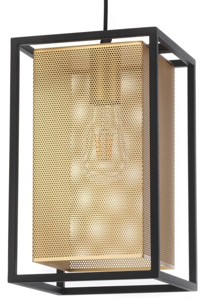 Lustră pe cablu ONLI MALIK 1xE27/22W/230V auriu/negru