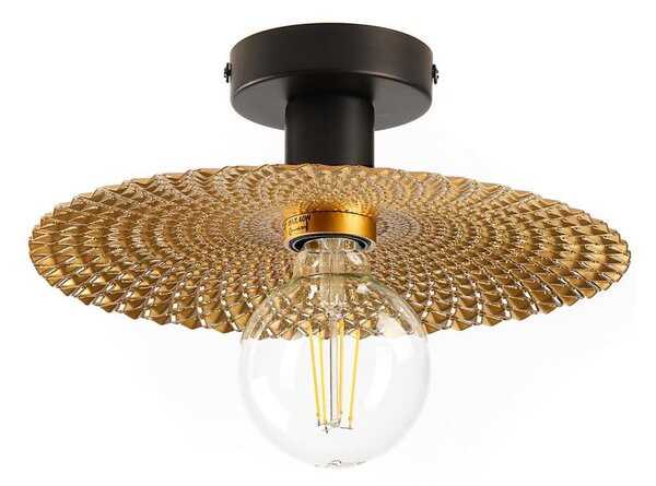 Plafonieră ONLI GOLDEN 1xE27/22W/230V d. 28 cm auriu/negru