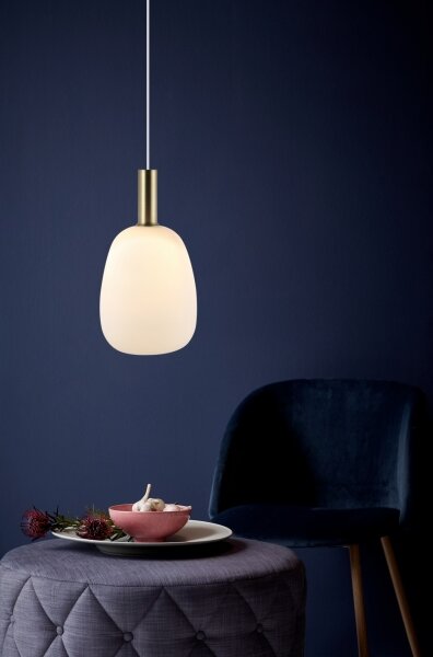 Nordlux - Candelabru pe cablu ALTON 1xE27/60W/230V alb/negru/alama