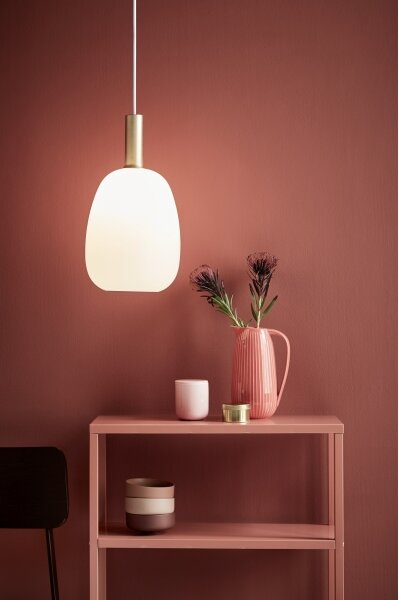 Nordlux - Candelabru pe cablu ALTON 1xE27/60W/230V alb/negru/alama