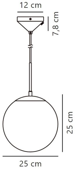 Lustră pe cablu Nordlux GRANT 1xE27/25W/230V d. 25 cm