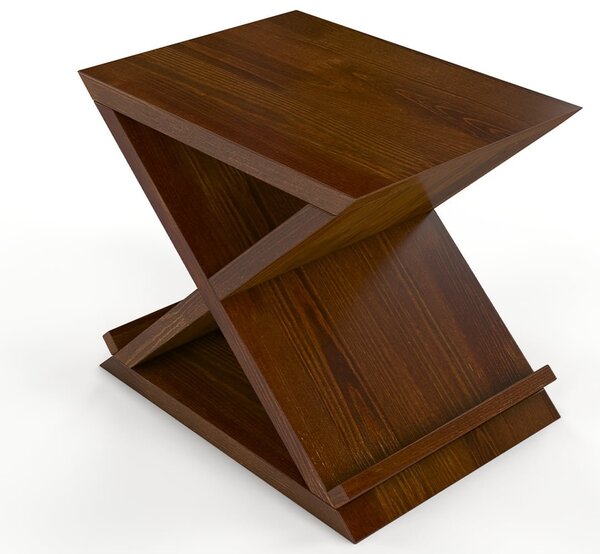 Noptieră lemn masiv TerraCraft 1 Sertar Pin, 42 × 35 × 40 cm - Wenge