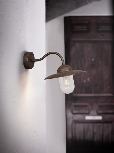 Lampă de perete de exterior Nordlux LUXEMBOURG 1xE27/60W/230V IP54 maro/patină