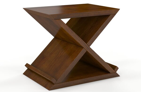 Noptieră lemn masiv TerraCraft 1 Sertar Pin, 42 × 35 × 40 cm - Wenge
