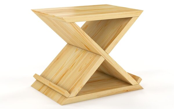 Noptieră lemn masiv TerraCraft 1 Sertar Pin, 42 × 35 × 40 cm - Wenge