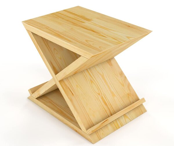 Noptieră lemn masiv TerraCraft 1 Sertar Pin, 42 × 35 × 40 cm - Wenge