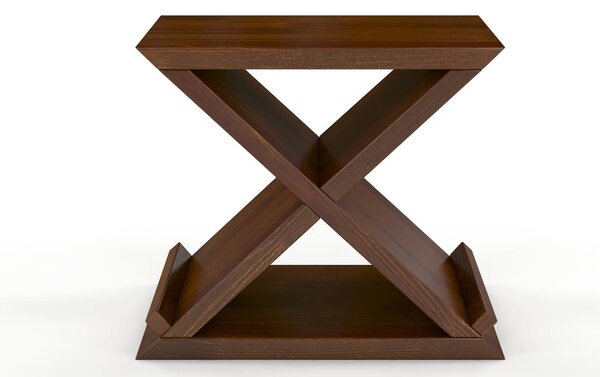 Noptieră lemn masiv TerraCraft 1 Sertar Pin, 42 × 35 × 40 cm - Wenge