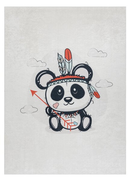 BAMBINO 1129 covor lavabil urs panda pentru copii anti-alunecare - cremă