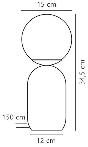 Lampă de masă Nordlux NOTTI 1xE14/25W/230V negru