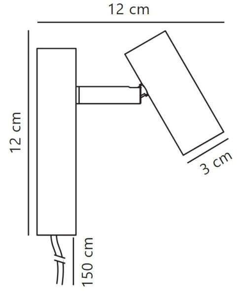 Nordlux - Spot LED de perete OMARI LED/3,2W/230V negru, dimabil