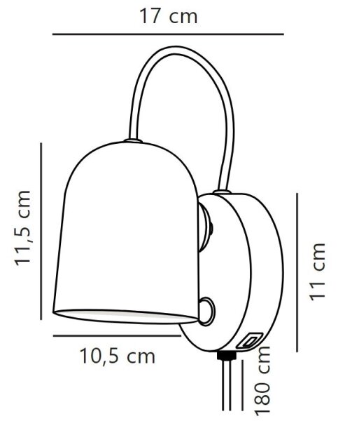 DFTP by Nordlux - Aplica perete ANGLE 1xGU10/25W/230V albă