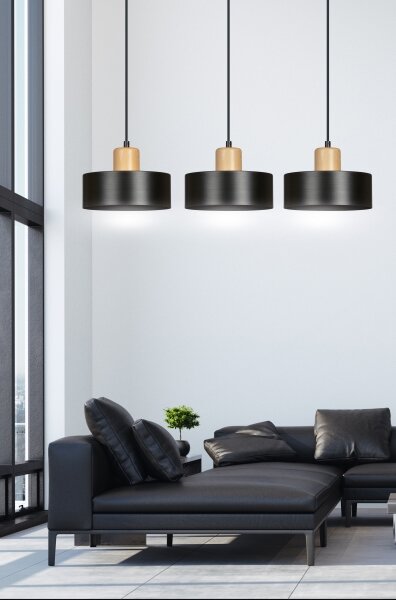 Lustră pe cablu TORIN 3xE27/15W/230V negru