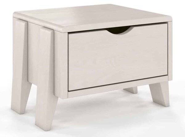 Noptieră lemn masiv TerraCraft 1 Sertar Pin, 45 × 35 × 32 cm - Nuc