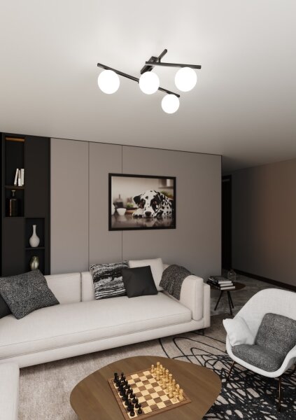 Plafonieră SMART 4xE14/10W/230V negru/alb