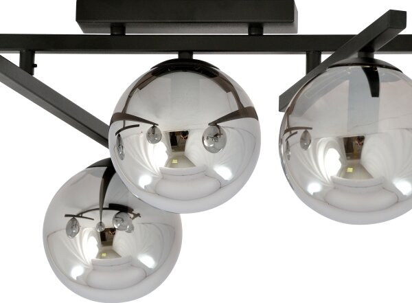 Plafonieră SMART 5xE14/10W/230V negru/gri
