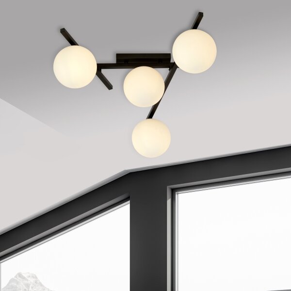 Plafonieră SMART 4xE14/10W/230V negru/alb
