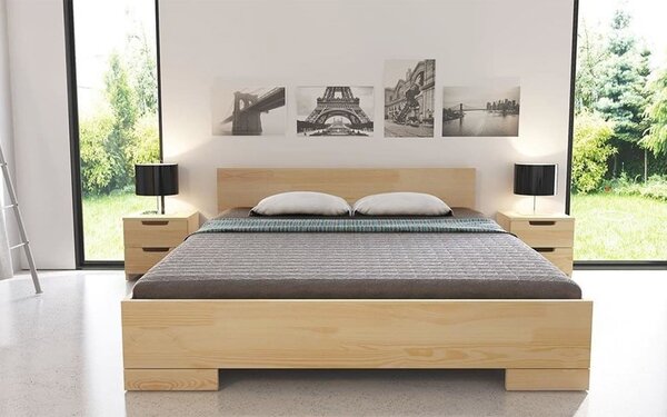 Noptieră lemn masiv TerraCraft 2 Sertare Pin, 40 × 35 × 38 cm - Alb Pur