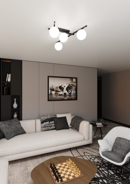 Plafonieră SMART 4xE14/10W/230V negru/alb