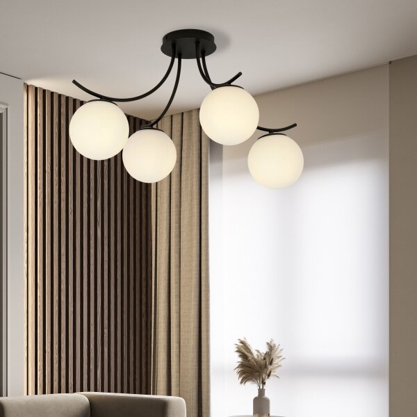 Lustră aplicată BOSTON 4xE14/10W/230V negru