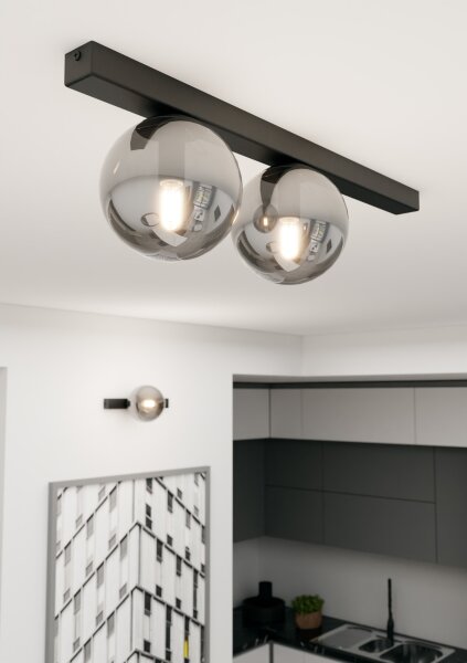 Plafonieră FIT 2xE14/10W/230V negru