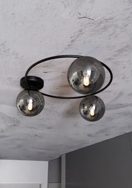 Plafonieră SOPRA 3xE14/10W/230V negru