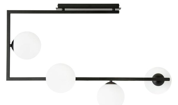 Lustră pe tijă SOMA 4xE14/10W/230V negru/alb