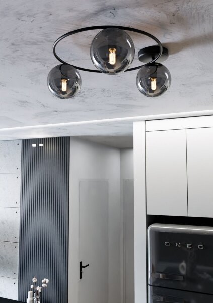 Plafonieră SOPRA 3xE14/10W/230V negru