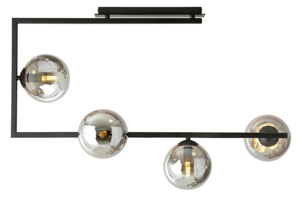Lustră pe tijă SOMA 4xE14/10W/230V negru/gri