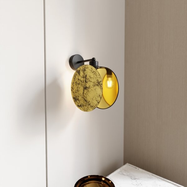 Lampă de perete MOTIF 1xE27/15W/230V auriu