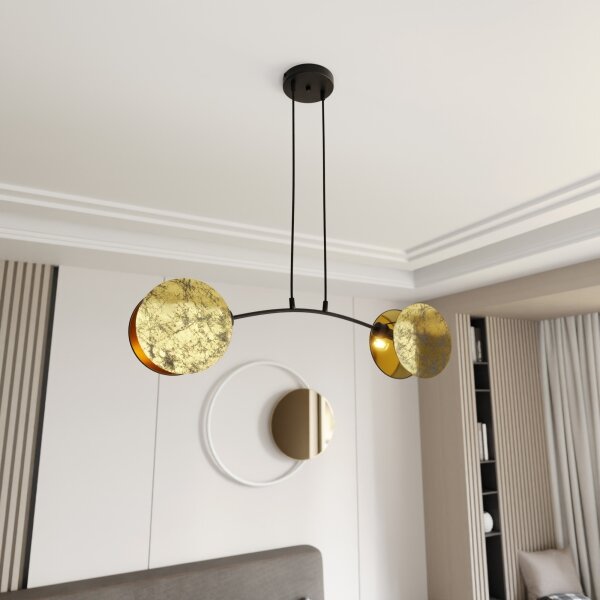 Lustră pe cablu MOTIF 2xE27/15W/230V auriu