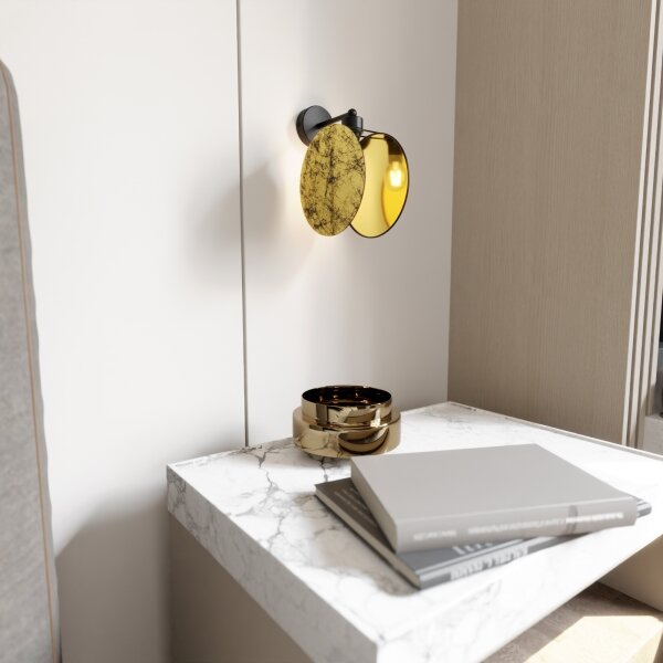 Lampă de perete MOTIF 1xE27/15W/230V auriu