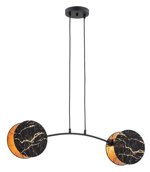Lustră pe cablu MOTIF 2xE27/15W/230V negru/auriu