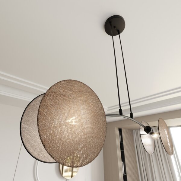 Lustră pe cablu MOTIF 2xE27/15W/230V bej