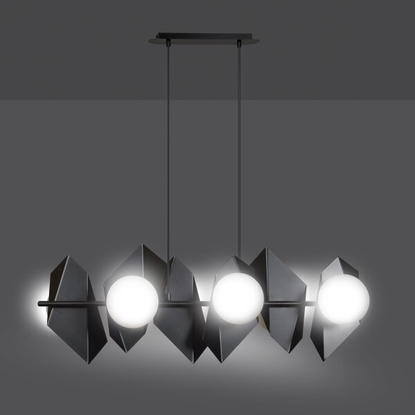 Lustră pe cablu DRIFTON 6xE14/10W/230V negru