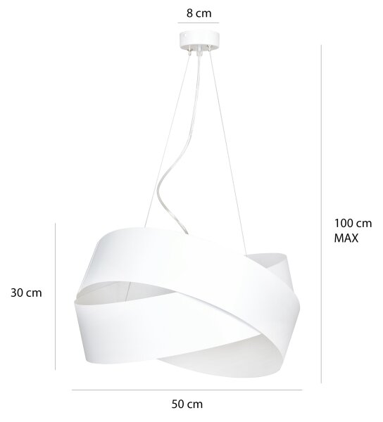 Lustră pe cablu VIENO 2xE27/15W/230V alb