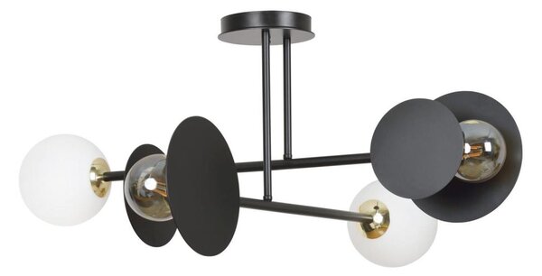 Lustră pe tijă MINERVA 2xE27/15W + 2xE14/10W/230V negru