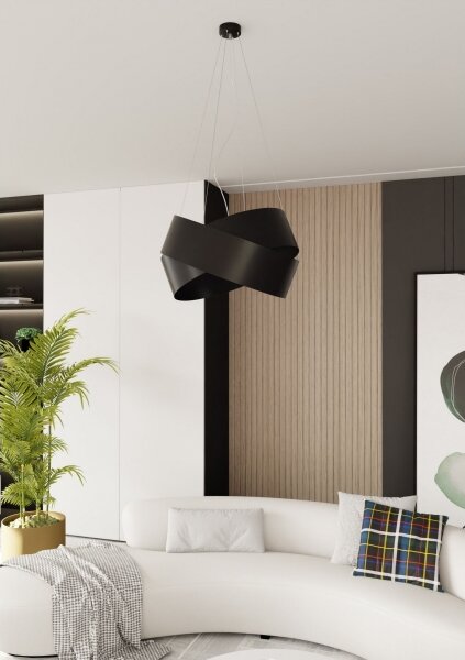 Lustră pe cablu VIENO 2xE27/15W/230V negru