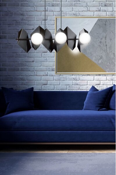 Lustră pe cablu DRIFTON 6xE14/10W/230V negru