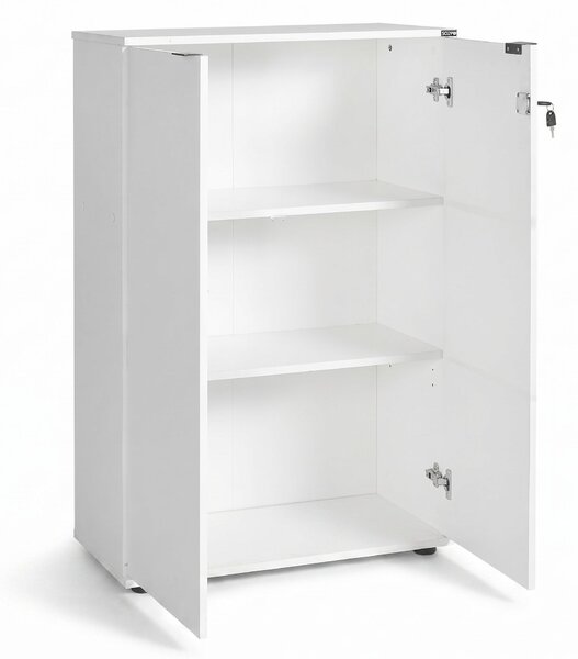 Bibliotecă Adore Rio cu 2 Uși, Cheie și 3 Rafturi, 72x109x34 cm