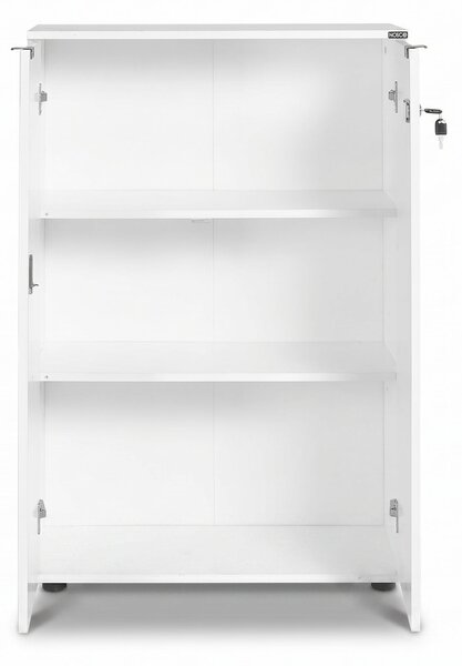 Bibliotecă Adore Rio cu 2 Uși, Cheie și 3 Rafturi, 72x109x34 cm