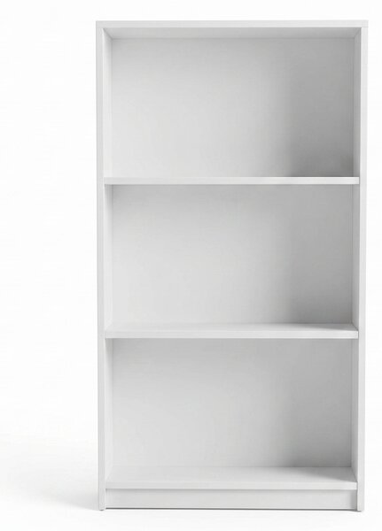 Biblioteca Adore Nino, 3 rafturi, Alb - Stejar, 58x106x23 cm