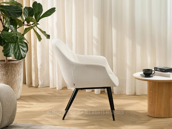 Fotoliu de design Osmogos (crem + negru). Promo -18%. 1136251