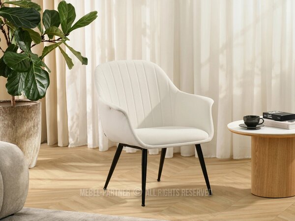 Fotoliu de design Osmogos (crem + negru). Promo -18%. 1136251